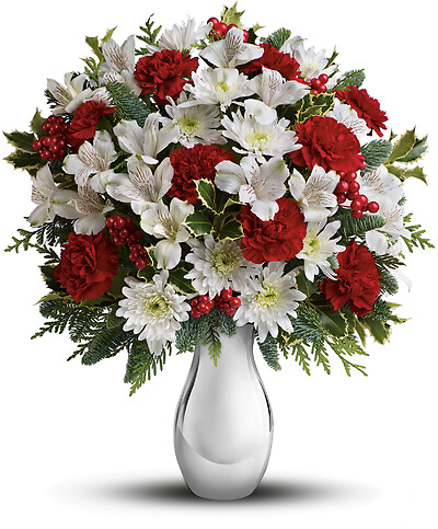 Teleflora&#039;s Silver And Snowflakes Bouquet